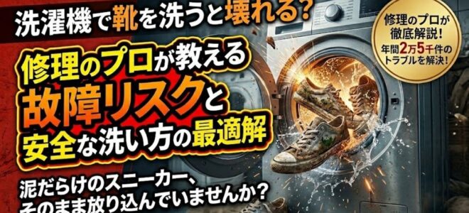 洗濯機で靴を洗うと壊れる？修理のプロが教える故障リスクと安全な洗い方の最適解