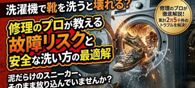 洗濯機で靴を洗うと壊れる？修理のプロが教える故障リスクと安全な洗い方の最適解