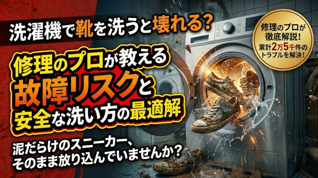 洗濯機で靴を洗うと壊れる？修理のプロが教える故障リスクと安全な洗い方の最適解