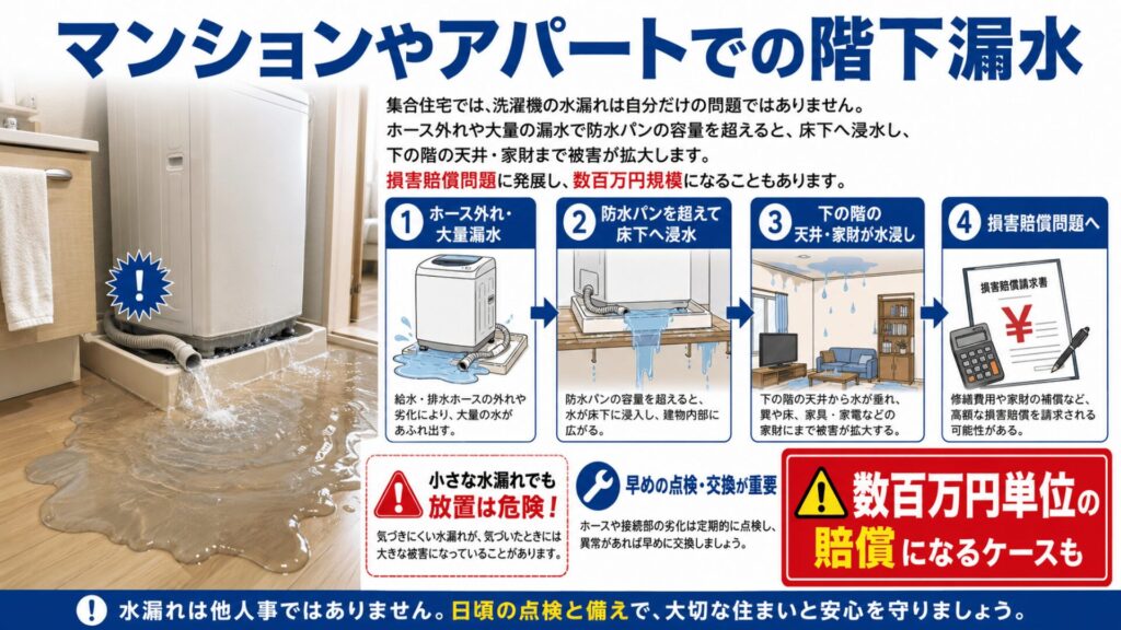 マンションやアパートでの階下漏水