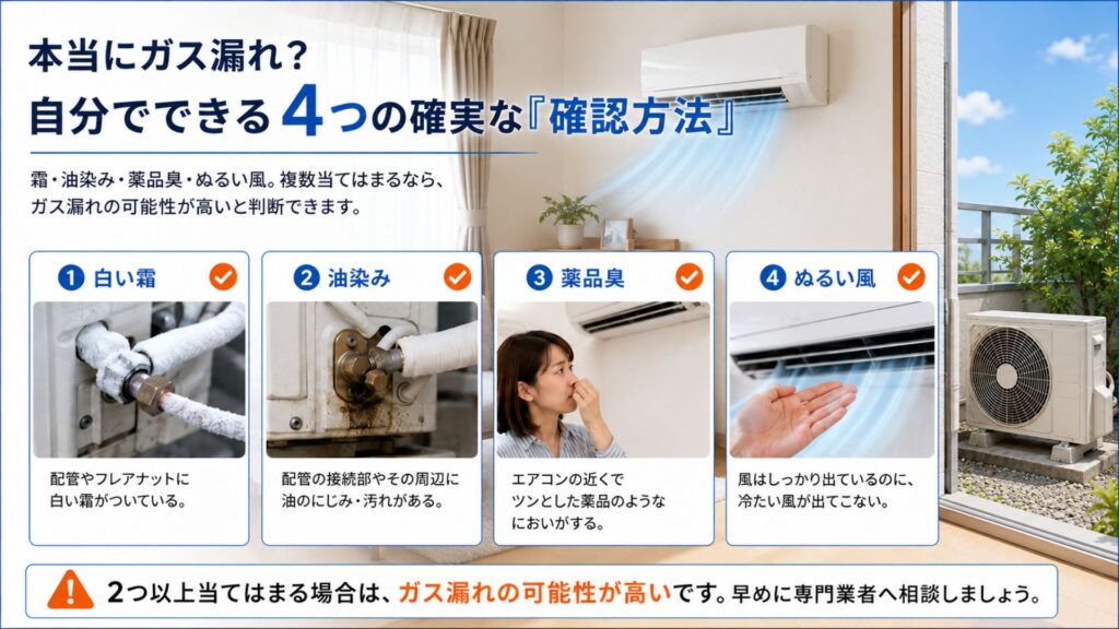 エアコンのガス漏れ原因 本当にガス漏れ？自分でできる4つの確実な「確認方法」