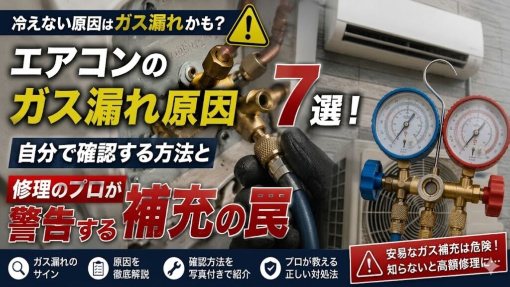 エアコンのガス漏れ原因７選！自分で確認する方法と修理のプロが警告する補充の罠