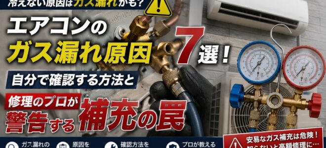 エアコンのガス漏れ原因７選！自分で確認する方法と修理のプロが警告する補充の罠