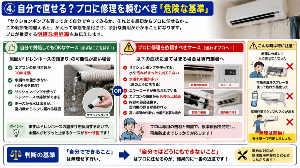 プロに修理を頼むべき基準