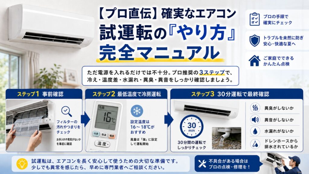 【プロ直伝】確実なエアコン試運転の「やり方」完全マニュアル