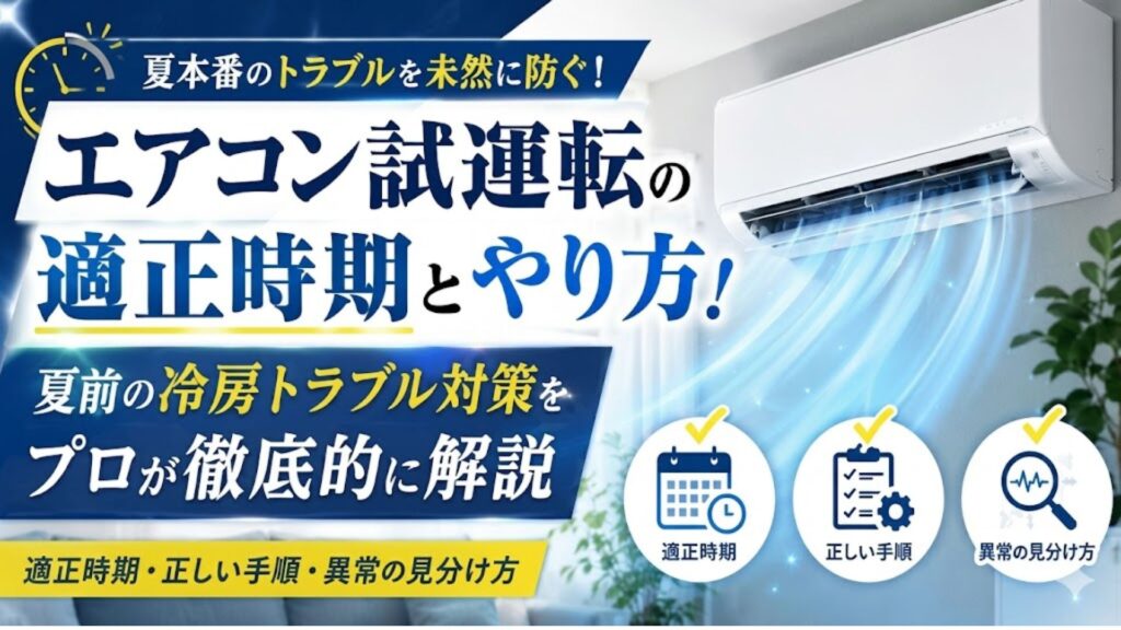 エアコン試運転の適正時期とやり方！夏前の冷房トラブル対策をプロが徹底的に解説