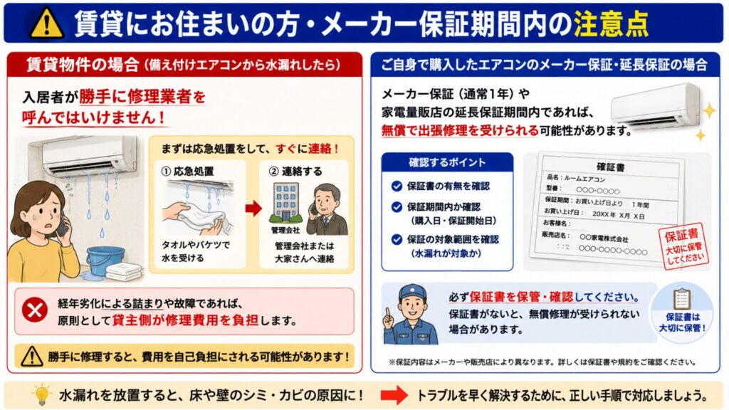 賃貸・メーカー保証の注意点