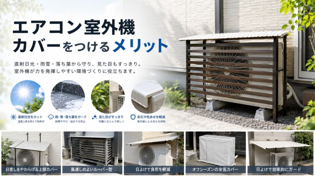 エアコン室外機カバーをつけるメリット