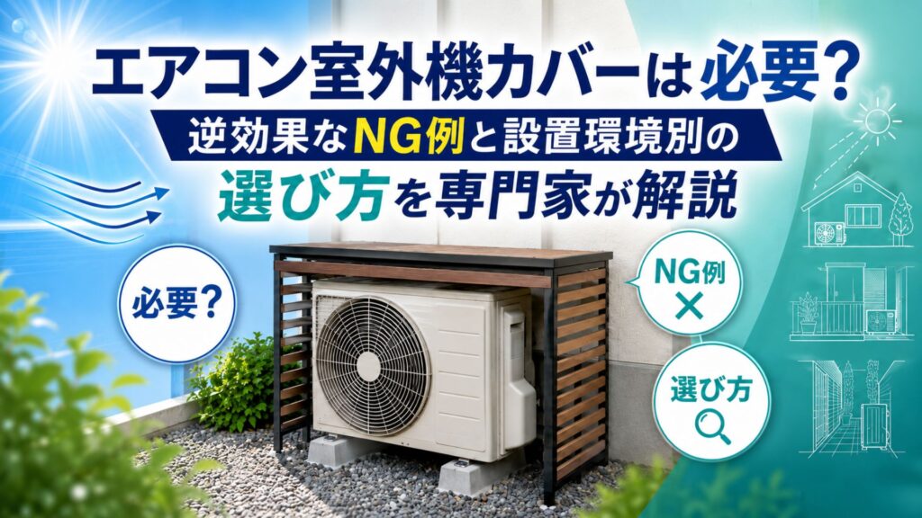 エアコン室外機カバーは必要？逆効果なNG例と設置環境別の選び方を専門家が解説