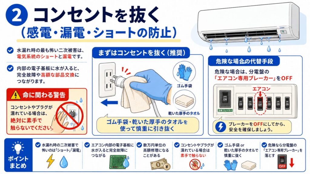 コンセントを抜く