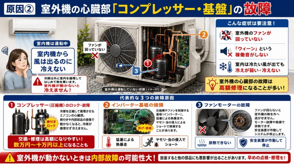 コンプレッサー・基盤の故障