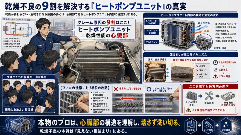 乾燥不良の9割を解決するヒートポンプユニットの真実