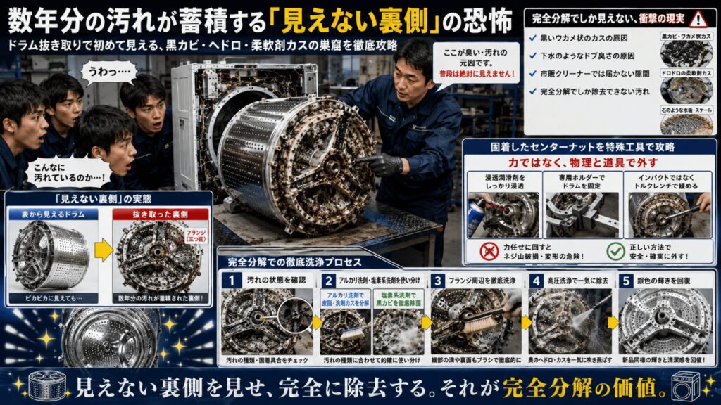 数年分の汚れが蓄積する見えない裏側の恐怖