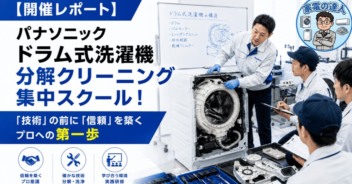 開催レポート】パナソニック ドラム式洗濯機 分解クリーニング集中