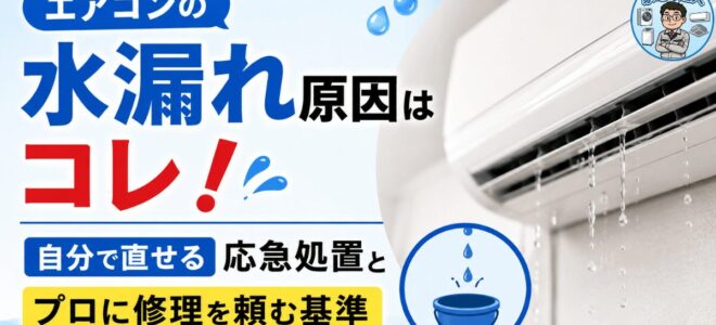 エアコンの水漏れ原因はコレ！自分で直せる応急処置とプロに修理を頼む基準