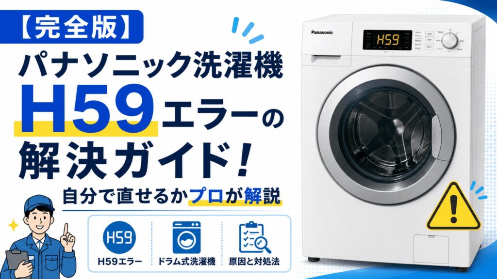 【完全版】パナソニック洗濯機H59エラーの解決ガイド！自分で直せるかプロが解説