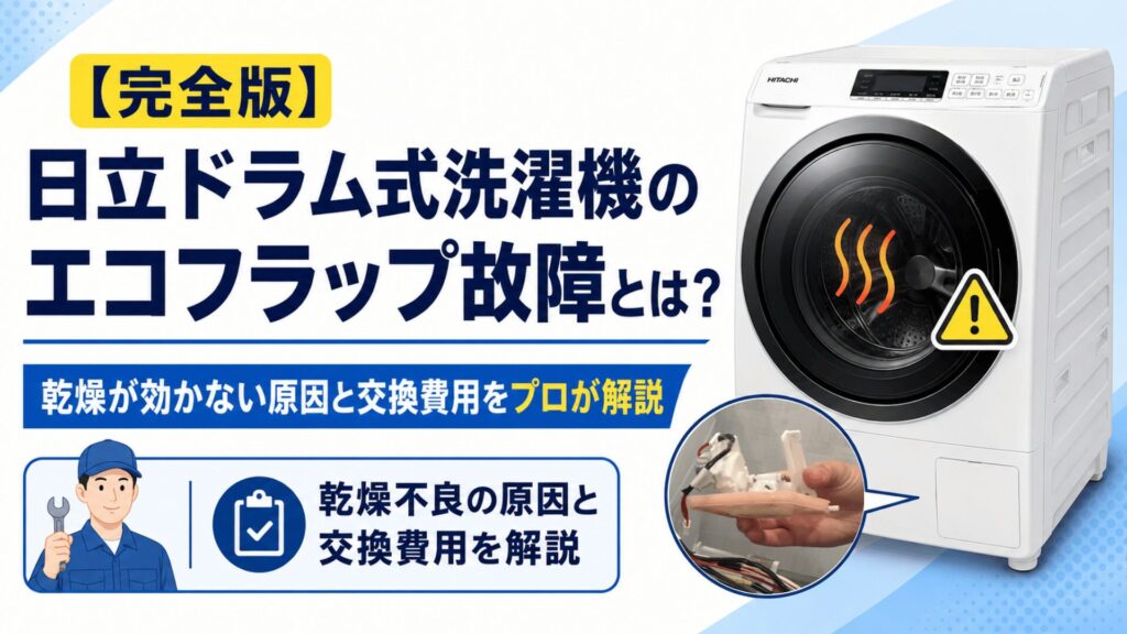 青梗菜★HITACHI ドラム式洗濯機　★燥機能故障、洗濯のみ可能 完全版】日立ドラム式洗濯機のエコフラップ故障とは？乾燥が効かない