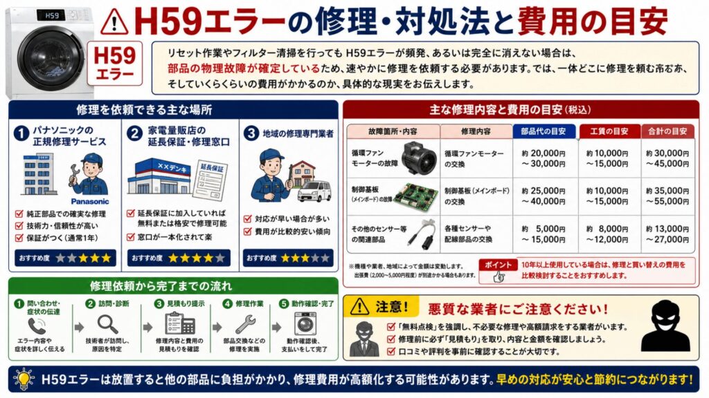 H59エラーの修理・対処法と費用の目安