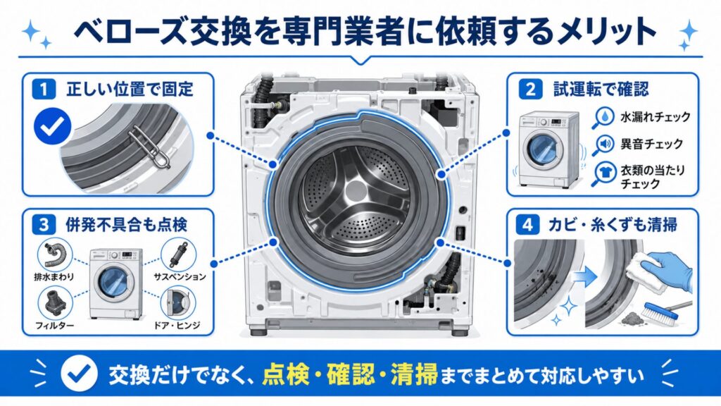 ベローズ交換を専門業者に依頼するメリット
