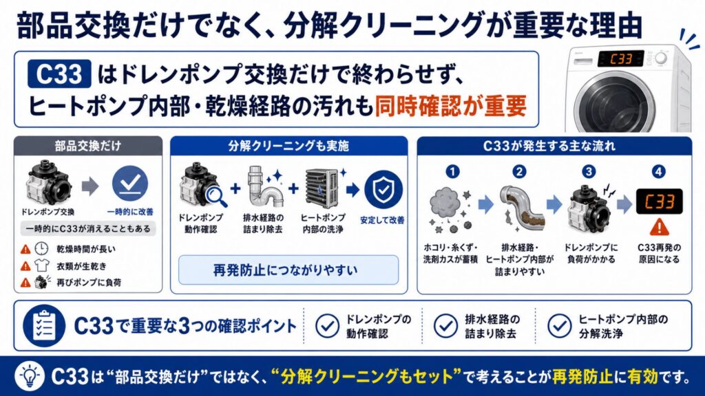 部品交換だけでなく、分解クリーニングが重要な理由
