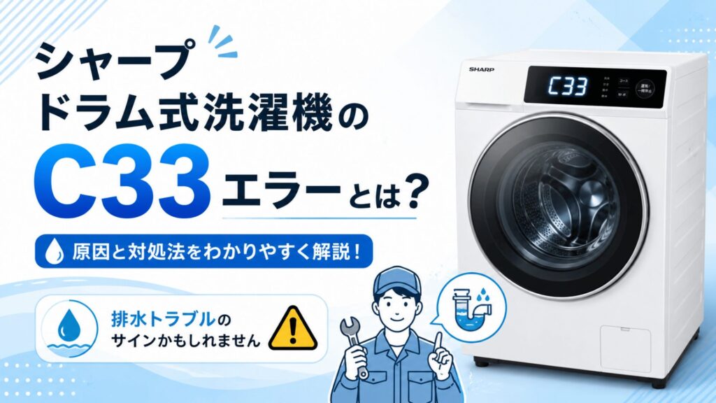 シャープドラム式洗濯機のC33エラーとは？