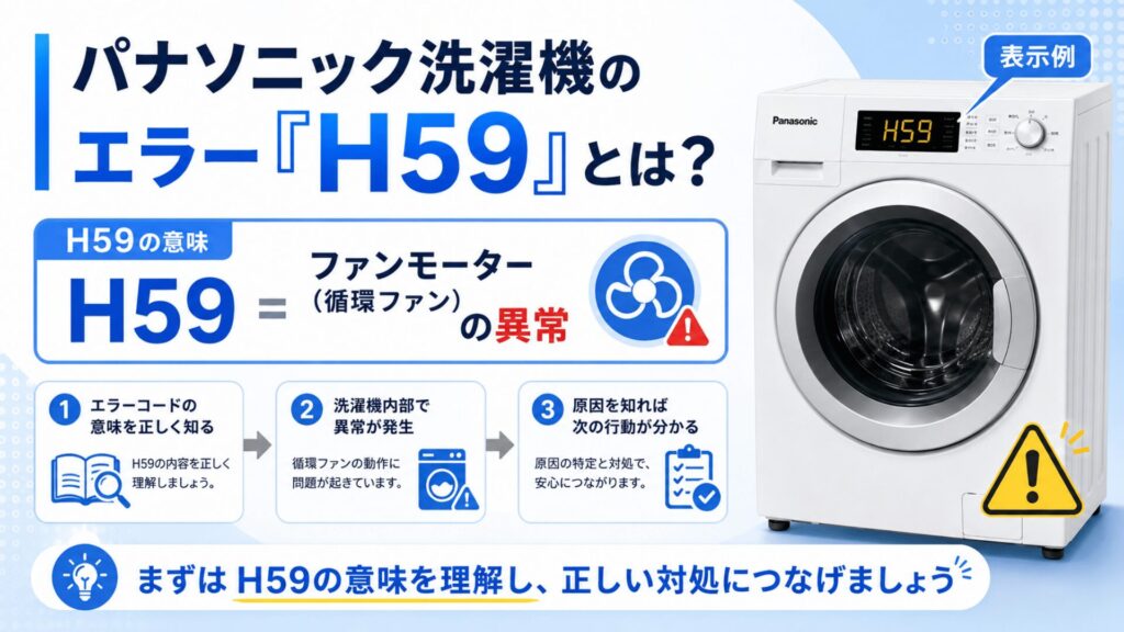 パナソニック洗濯機のエラー「H59」とは？