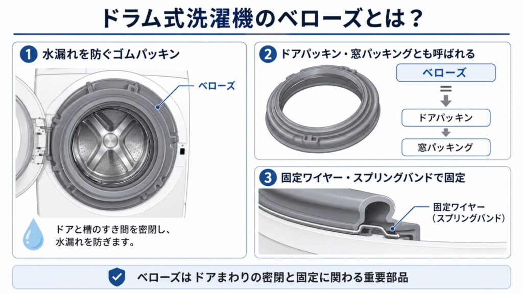 ドラム式洗濯機のベローズとは