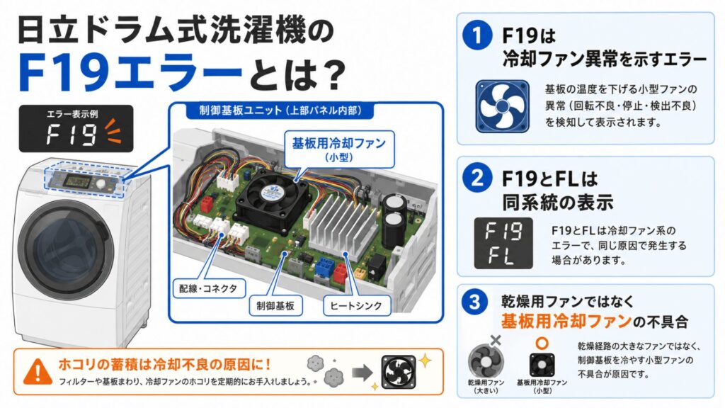 日立ドラム式洗濯機のF19エラーとは