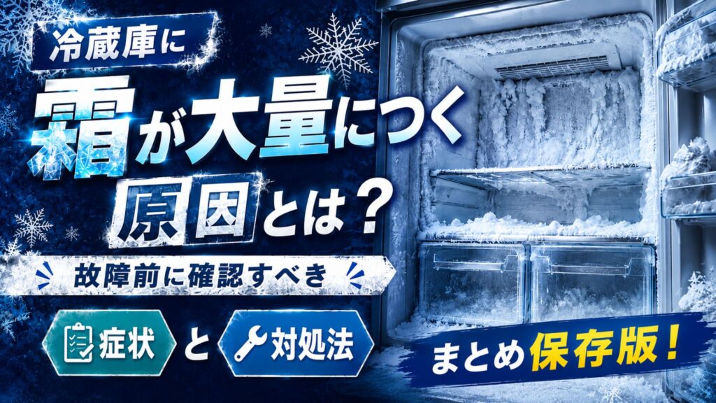 冷蔵庫に霜が大量につく原因とは?故障前に確認すべき症状と対処法まとめ保存版!