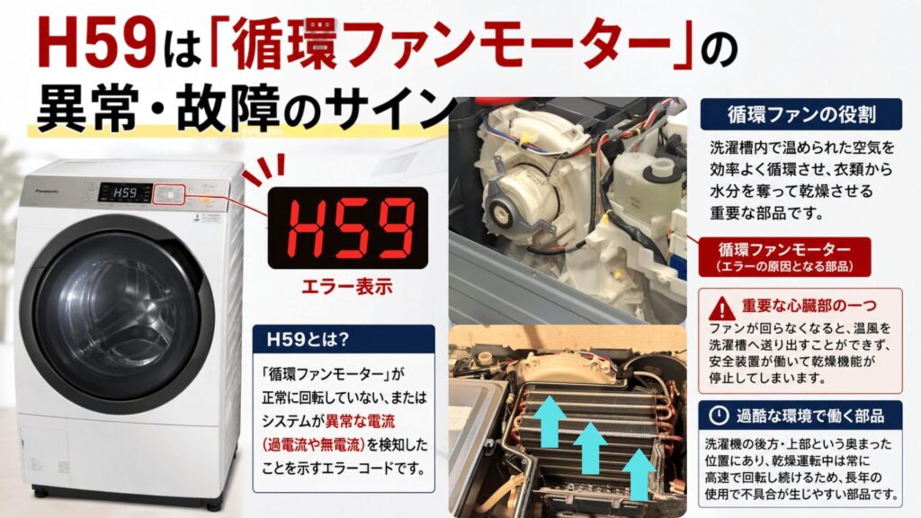 H59は「循環ファンモーター」の異常・故障のサイン