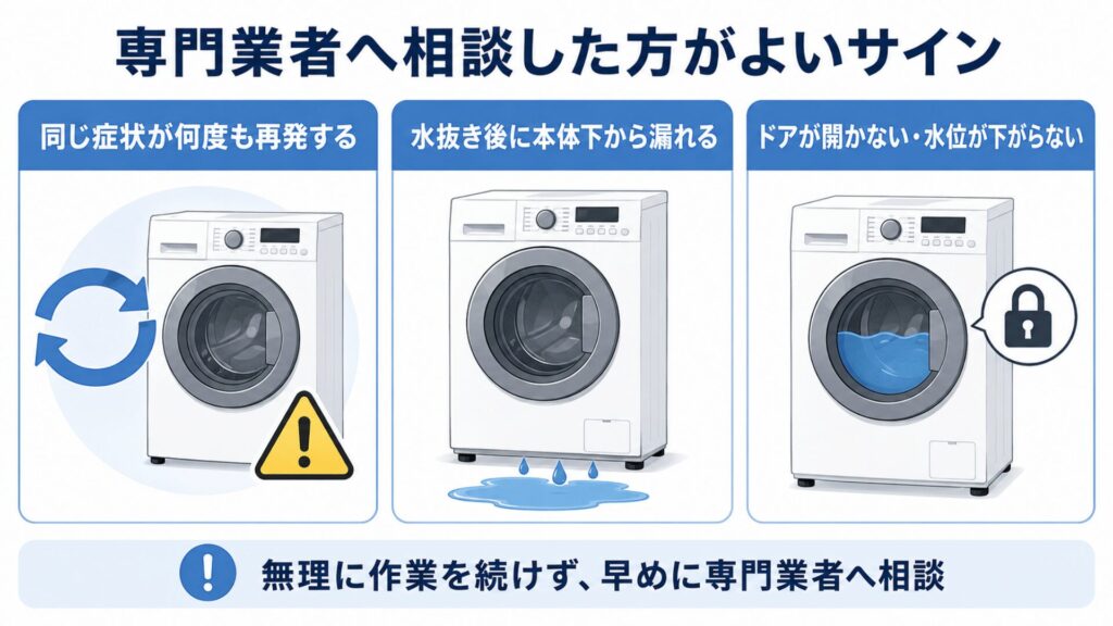 専門業者へ相談した方がよいサイン
