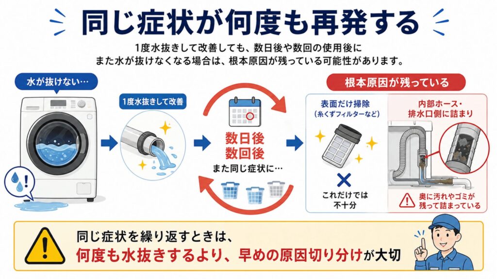同じ症状が何度も再発する