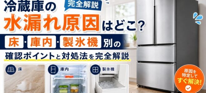 冷蔵庫の水漏れ原因はどこ？床・庫内・製氷機別の確認ポイントと対処法を完全解説