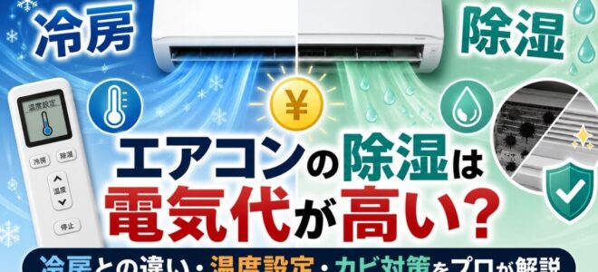 エアコンの除湿は電気代が高い？冷房との違い・温度設定・カビ対策をプロが解説