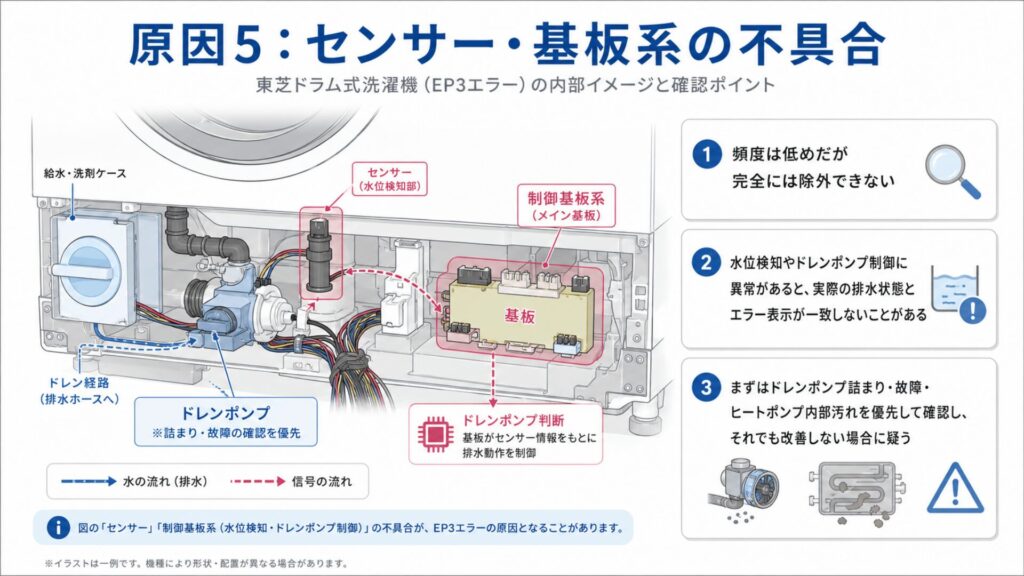 原因5：センサー・基板系の不具合