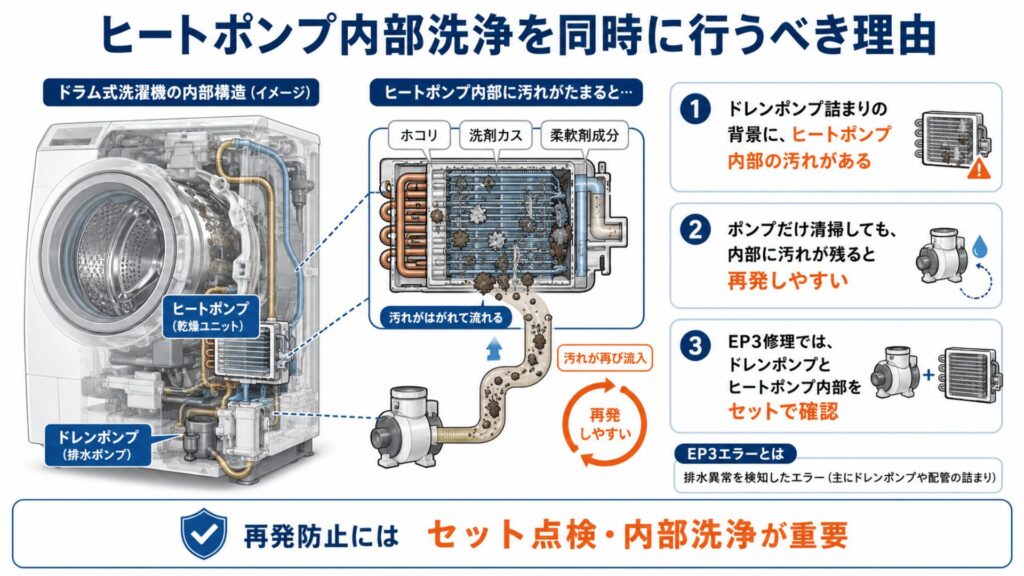 ヒートポンプ内部洗浄を同時に行うべき理由